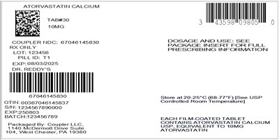 Label (43598 Atorvastatin 10mg)